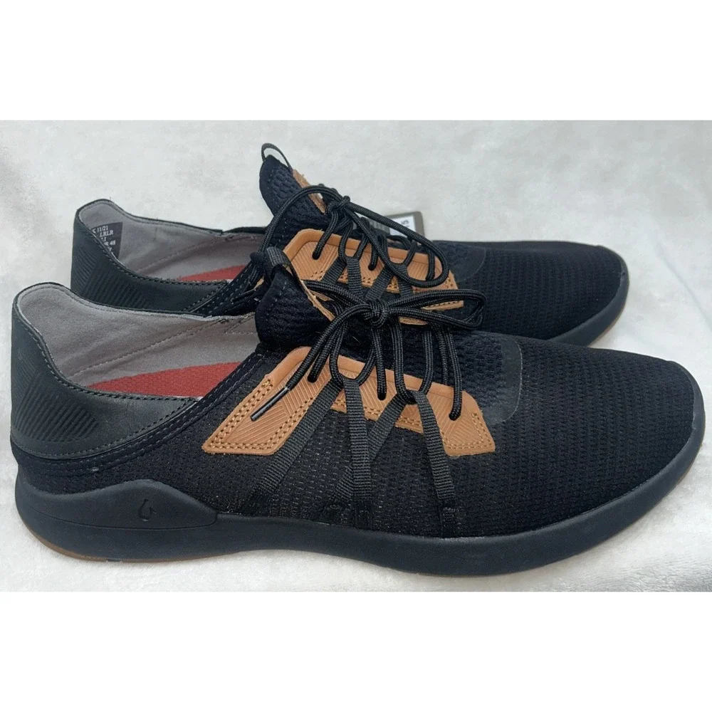 OLUKAI Mio Li Men's Athletic‎ Lace Up 2 in 1 Slide and Shoe Lava Rock- Size 15